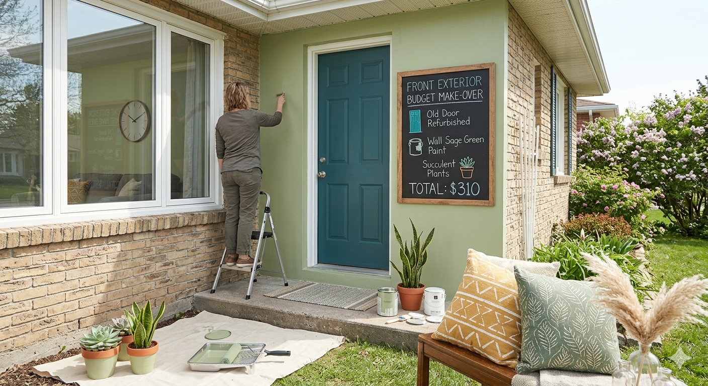 Budget-friendly home improvement project showing affordable ways to improve your home without spending much